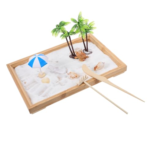 PHENOFICE 1 Satz Ocean Beach Sandtisch -Dekor Bausatz Strandsandtablett Spielzeuge bastelzeug Sand Spielzeug Toy Ozeanszenen-Sandtisch Sandkastenspielzeug zum Spielen am Strand hölzern von PHENOFICE