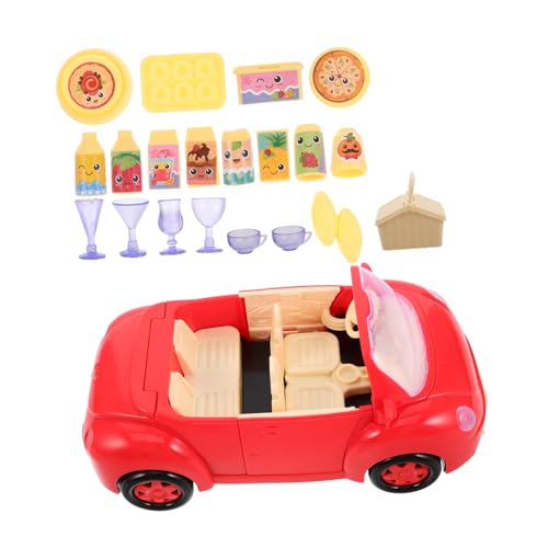 PHENOFICE 1 Satz Picknick-spielzeugwagen Gefüllte Eier Marineblauer Löffel Hase Aus Pappbecher Spielzeugfahrzeug Kleine Lampenschirme Für Tischlampen Kaninchen Zu Hause LKW-Puppen Plastik von PHENOFICE