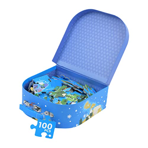 PHENOFICE 1 Satz Puzzle Lernspielzeug für Vorschulkinder Rätsel der frühen Bildung Kleinkindspielzeug World map laubsägen für Kinder Kid Toys Play Weltkartenrätsel Kinder rätseln Papier Blue von PHENOFICE