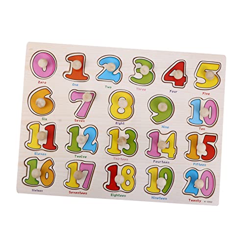 PHENOFICE 1 Satz Puzzle Zahlenrätsel für Kinder Spielzeug Kinderrätsel laubsägen für Kinder knobeleien für Kinder Kindergeburtstag Fun Toy Rätsel zum frühen Lernen hölzern Colorful von PHENOFICE