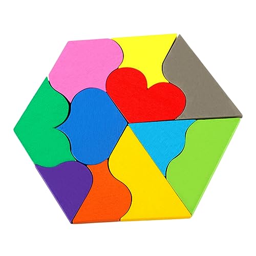 PHENOFICE 1 Satz Rätsel Spielzeug sicherheitsleine für Kinder rätselbuch Kinder kinderpuzzle Rätsel für Erwachsene Puzzles für kinderspielzeug Geometrie Rätsel Holzpuzzles Bambus Colorful von PHENOFICE