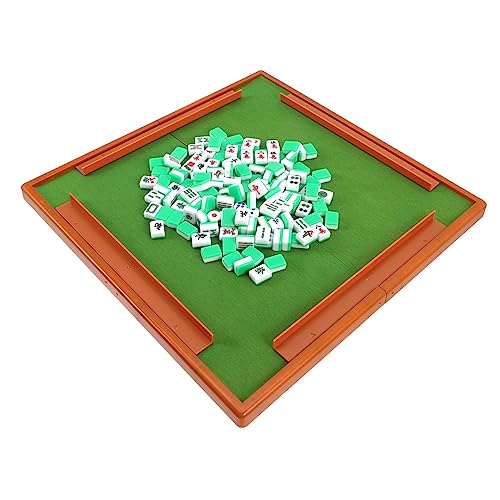 PHENOFICE 1 Satz Reise Freizeit Mahjong Mini-Schachbrett Requisiten Für Reisetischspiele Tragbares Mini-Mahjong-Spiel Chinesisches Mahjong-kit Reise Tischspiel Mahjong Reisespielzeug Acryl von PHENOFICE