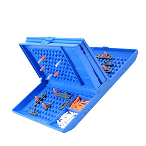 PHENOFICE 1 Satz Schlachtschiffschach Für Kinder Pädagogisches Brettspiel Kinder Schachbrett Spielzeug Familienbrettspiel Interaktives Schachspielzeug Kinderspielzeug Tischspiel Blue Plastik von PHENOFICE