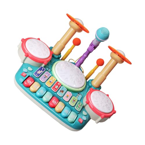 PHENOFICE 1 Satz Schlagzeug Für Kinder Musikalisches Spielzeug Kreative Musikspielzeuge Multifunktionales Musikinstrumentenspielzeug Elektronisches Original Sky-Blue von PHENOFICE