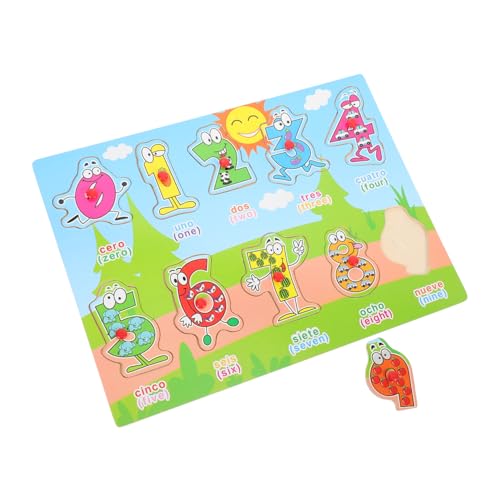 PHENOFICE 1 Satz Spanisches Puzzle Puzzlematte Kinder Spielzeug Puzzlebuch Jigköpfe Spielzeuge Tiere Spielzeug Kleinkind Spielzeug Kinderspielzeug Kleine Rätsel Für Kinder Alphabettafel Holz von PHENOFICE