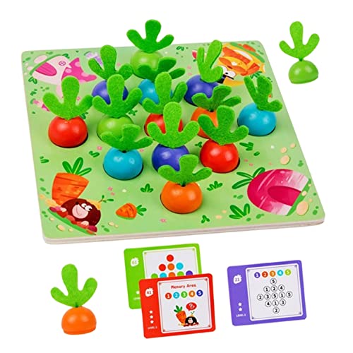 PHENOFICE 1 Satz Speicherkarten-Spielzeug Puzzle-Spielzeug Lernspielzeug Für Kleinkinder Puzzlespielzeug Für Kinder Gemüse-Memory-Spiel Formensortierspielzeug Zug Spielzeug Green Papier von PHENOFICE