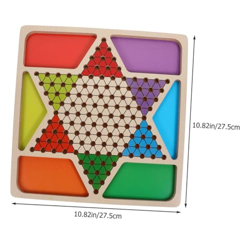 PHENOFICE 1 Satz Spiel Schach Magnetische Dame Gehirnschachbrettspielzeug Chinesische Dame Kinder Schach Pädagogische Prüfer Dame Brettspiel Kinder Dame Hölzern von PHENOFICE