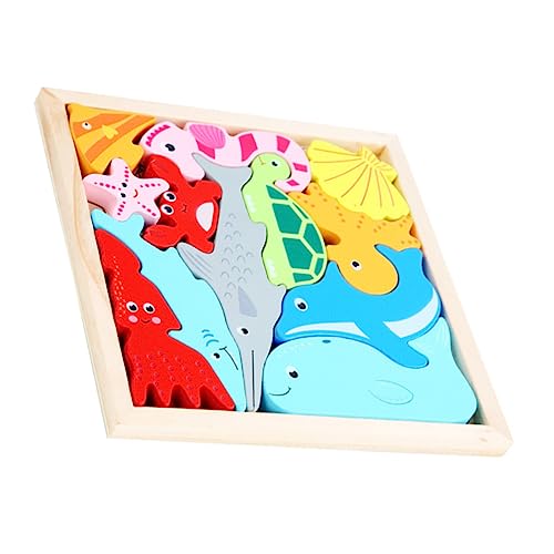 PHENOFICE 1 Satz Tierisches Dreidimensionales Puzzle Kinderpuzzle Puzzles Für Kinder Handgefertigtes Mechanisches Spielzeug Puzzle Für Kleinkinder Kinder Blockieren Spielzeug Holz von PHENOFICE