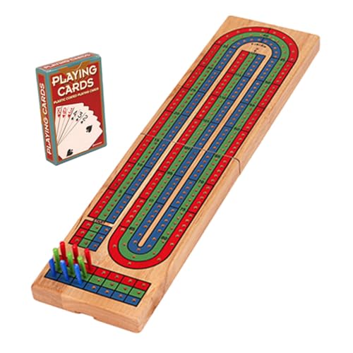 PHENOFICE 1 Satz Tisch-Cribbage-Board Schachbrett Tischspielbrett Aus Holz Zubehör Für Tischspiele Spielbrett Aus Massivem Holz Cribbage-brettspiel Cribbage Board Lustig Hölzern von PHENOFICE