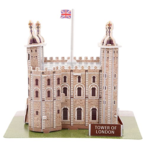 PHENOFICE 1 Satz Tower of London-Puzzle 3D-Puzzle-Spielzeug berühmtes Baupuzzle Kinder Puzzle geobord Rätsel für Lustiges Puzzle Papierpuzzle für 3D-Rätsel von PHENOFICE