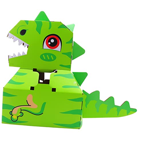 PHENOFICE 1 Satz Tragbarer Karton Dinosaurierkostüm Für Kinder Tragbarer DIY-karton Kinderhäuser Aus Pappe Dinosaurier-kostüm Aus Pappe Kinderkarton Tierspielzeug Vorgeben Green Papier von PHENOFICE