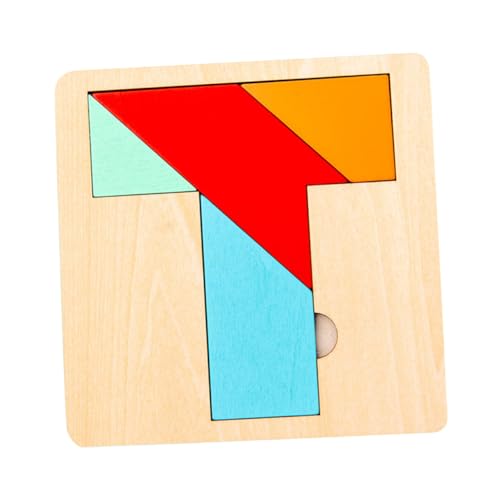 PHENOFICE 1 Satz Vierteiliges Puzzle Magnetische Tangrams Kinderpuzzle Pädagogisch Für Kinder Denksportaufgaben Für Erwachsene DIY-Puzzle 3D-Puzzle Puzzle-Spielzeug Babyspielzeug Hölzern von PHENOFICE