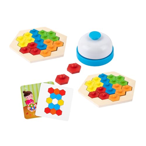 PHENOFICE 1 Satz Waben-Puzzle-Blöcke Lernspielzeug für Kinder Denksportspielzeug Logik-iq-Spielstamm 3D-Puzzle interaktive Spiele Kinder holzspielzeug Sechseck-Puzzle Lustiges Puzzle hölzern von PHENOFICE