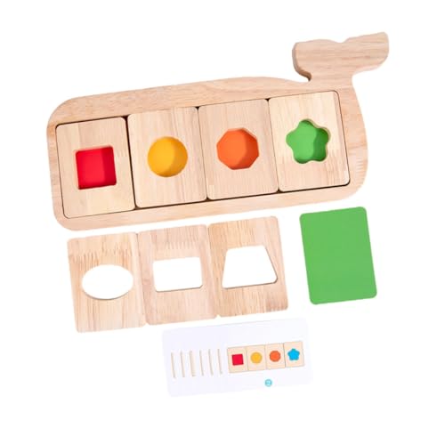 PHENOFICE 1 Satz Wal-farbtrennungsbrett Klobige Puzzleform Geometrisches Puzzlebrett Farblernpuzzle Spielzeug Zum Sortieren Von Formen Montessori-rätsel Für Kinder Montessori-Puzzles Holz von PHENOFICE