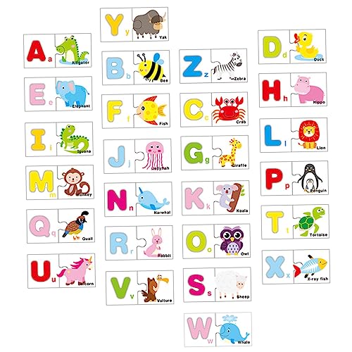 PHENOFICE 1 Satz Wortspielzeug Alphabet Spielzeug Kognitionsspielzeug Kreatives Design Spielzeug Alphabet Lernkarten Kleinkind Puzzle ABC Lernkarten Alphabet Rätsel Lernkarten von PHENOFICE