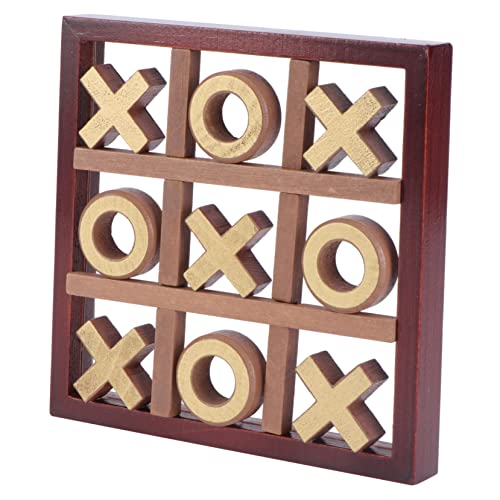 PHENOFICE 1 Satz Xo Schach Spielzeug Aus Holz Pädagogisches Spielzeug Strategie-brettspiel Zehenspielzeug Holzspielzeug Interaktives Spielzeug Kinderspielzeug Hölzern Brown von PHENOFICE