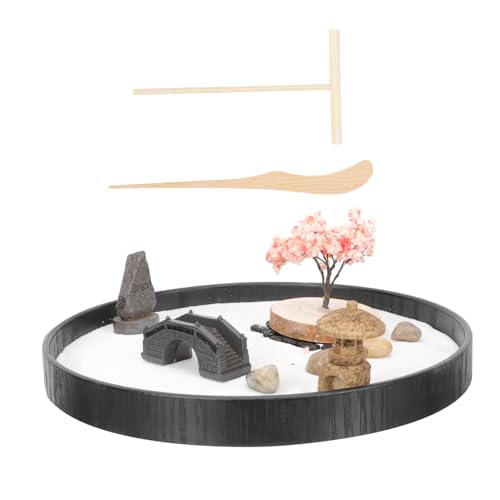 PHENOFICE 1 Satz Zen-Sandtisch-Ornament Rock-Kit japanische Accessoires Kleiner Sandkasten Vintage-Dekor Schreibtisch Dekoration Vintage Dekoration Desktop-Schmuck Zen-Sandkasten-Dekor Stein von PHENOFICE