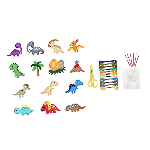 PHENOFICE 1 Satz handgenähter Anhänger Dinosaurier-Nähset Spielzeug aus Filz bastel Set für Kinder Spielzeug für Kinder Kinderspielzeug pädagogisches Dinosaurierspielzeug gefühlt von PHENOFICE