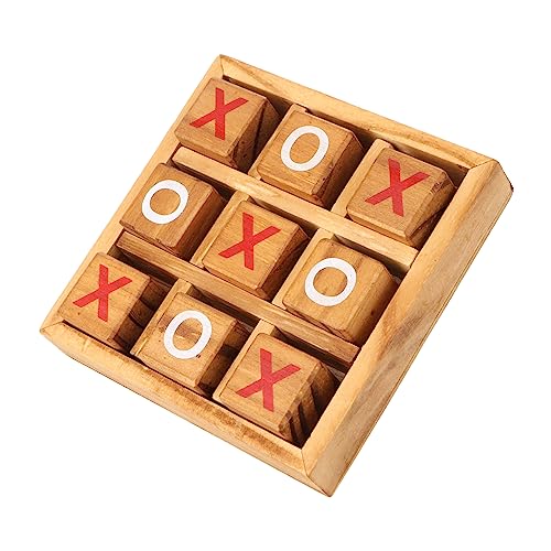 PHENOFICE 1 Satz xo Schach Zehe Eltern-Kind-Spiel Stielspielzeug Kinderspielzeug Denksportaufgaben Kinder Puzzle rätselbuch Kinder kinderknallzeug -Toe-Brettspiel xo Familienspiele hölzern von PHENOFICE