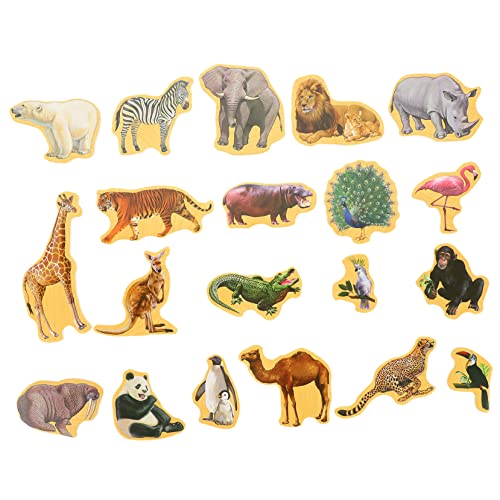 PHENOFICE 1 Schachtel Magnet Spielzeuge Puzzlematte Puzzle Sortierschalen Spielzeug Puzzlekleber Kinderspielzeug Früherziehungsspielzeug Tierisches Spielzeug Hölzern von PHENOFICE