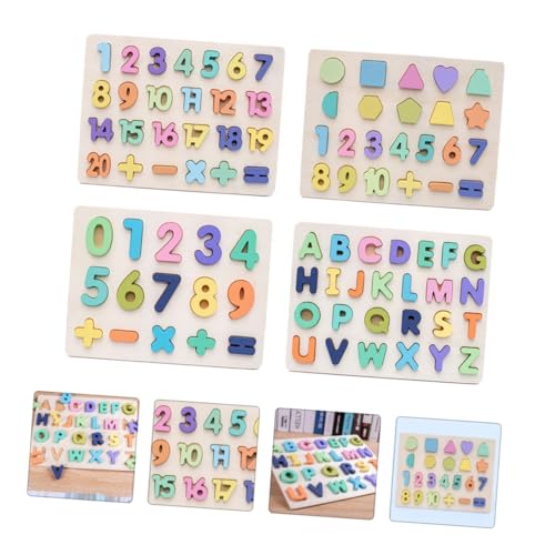 PHENOFICE 1 Set 4 Teiliges Puzzle Früherziehungsspielzeug Puzzle Spielzeug Für Kinder Entwicklungsspielzeug Tragbares Spielzeug Kreatives Baustein Spielzeug Puzzles Kinderspielzeug von PHENOFICE