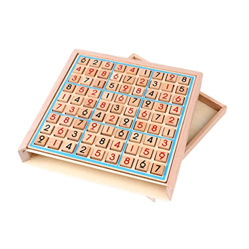 PHENOFICE 1 Set Holz Sudoku Mathematik Rätselspielzeug 9 Gitter Schachspiel Kinder Sudoku Spiel Spielzeug Sudoku Brettspiel Mathematik Sudoku Spielzeug Früherziehungsspielzeug von PHENOFICE