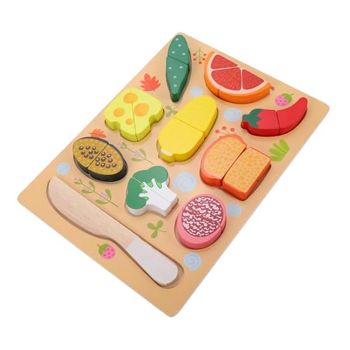 PHENOFICE 1 Set Holzpuzzle Für Kinder Schneidespielzeug Puzzle Spielzeug Schneiden Rollenspielspielzeug Frühes Pädagogisches Spielzeug Kleinkinder Rollenspiel Entwicklungsspielzeug von PHENOFICE