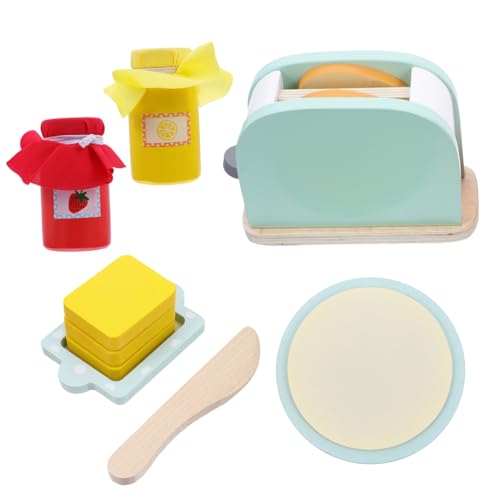 PHENOFICE Holzspielzeug Küchen Set Für Simulierte Brotmaschine Mit Toastscheiben Rollenspiel Küche Für Kreatives Pretend Play Ideal Für Ab 3 Jahren von PHENOFICE