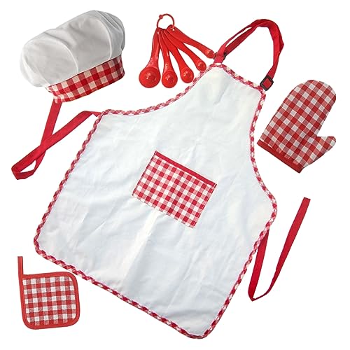 PHENOFICE 1 Set Kinder Kochschürze Kochmütze Und Schürze Für Kinder Kleinkinder Kinder Kochzubehör Kinder Lernspielzeug Kinder Backschürze Kinder Kochschürze Kinderschürze Kochen von PHENOFICE