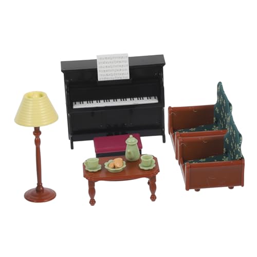 PHENOFICE 1 Set Klavier Sofa Spielzeug Mini Klavier Mini Dekoration Miniatur Klavier Mini Möbel Puppenhaus Dekoration Mini Puppenmöbel Puppenhaus Szenenlayout Miniaturmöbel von PHENOFICE