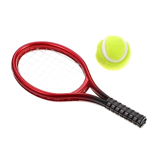 PHENOFICE 1 Set Mini Tennisschläger Und Tennismodell Dekoration Für Puppenhaus Foto Requisite Ideales Zubehör Für Tennis Liebhaber Und Kinder Dekorative Tennis Spielzeuge von PHENOFICE