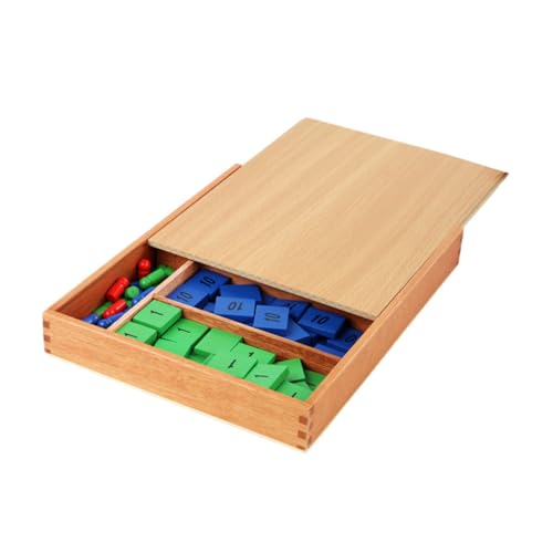 PHENOFICE 1 Set Montessori Spielzeug Kinder Lernspielzeug Zahlenlernen Kinderspielzeug Brettspiel Kleinkind Rätsel Digitales Rechenspielzeug Kinder Lernspielzeug Aus Holz Bunt von PHENOFICE