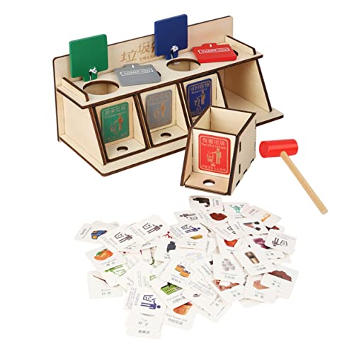 PHENOFICE 1 Set Müllsortierspielzeug Sensorische Mülleimer Mini Mülleimer Müllklassifizierungsspielzeug Abfallmanagement Spielset Kinderspielzeug Pädagogisches Müllsortierspielzeug von PHENOFICE