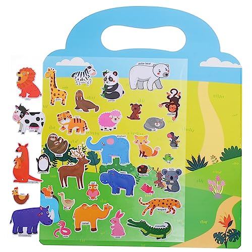 PHENOFICE 1 Set Pädagogisches Blasen Stickerbuch Für Kinder, Tragbares Puzzle Cartoon Spielzeug, Wiederverwendbare Stickerbücher, Stickerspielzeug, Kinder Stickerbuch, Kleinkindspielzeug, von PHENOFICE