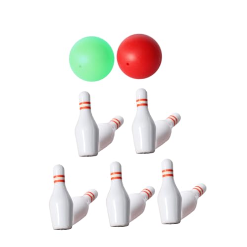 PHENOFICE 1 Set Puppenhaus Bowling Simulation Mini Bowling Kugel Bowling Kugel Mini Bowling Pin Mini Miniatur Bowling Mini Bowling Modell Kleine Bowling Kugeln Kleine Bowling von PHENOFICE