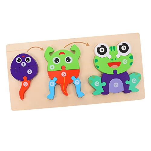 PHENOFICE 1 Set Puzzle Frosch Lebenszyklus Spielzeug Denkaufgabe Spielzeug Tierform Puzzle Lustige Klobige Puzzles Passendes Spiel Spielzeug Puzzle Spielzeug Kinder Puzzle Tier Match Puzzle von PHENOFICE