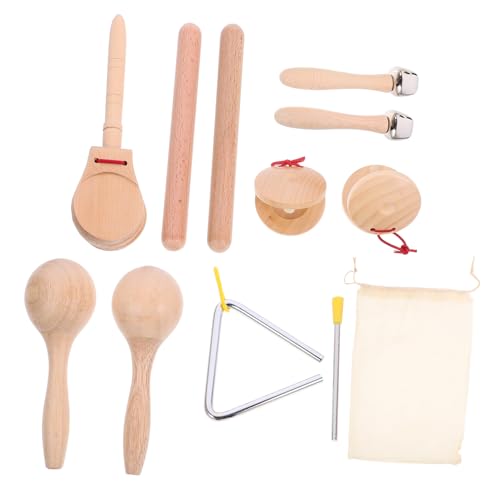 PHENOFICE 1 Set Schlaginstrument Set Percussion Kinder Musikinstrument Orff Instrument Rhythmusstäbe Kinder Musikstab Musik Dreieck Mit Stürmer Kinderinstrument Spielzeug Metall von PHENOFICE