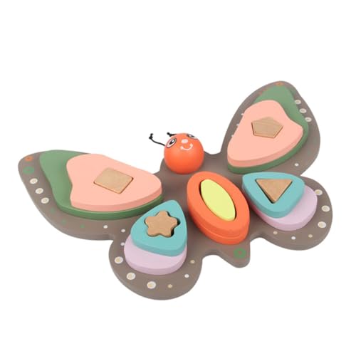 PHENOFICE 1 Set Schmetterling Bausteine ​​Spielzeug Puzzle Spielzeug Geometrie Form Puzzle Kinderspielzeug Kinderblöcke Lernspielzeug Kinderspielzeug Tier Puzzle Spielzeug Kinderspielzeug von PHENOFICE