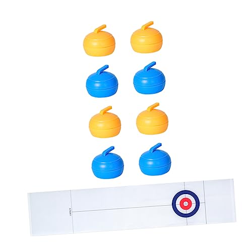 PHENOFICE 1 Set Tisch Curling Kinder Curling Spiel Kinder Tischspiele Für Kinder Lernspielzeug Mini Curling Spiel Curling Familienspiele Kinder Curling von PHENOFICE