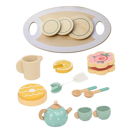 PHENOFICE Teeparty Holzspielzeug Für Kinder 1 Set Vintage Nachmittagstee Spielset Aus Teeparty Rollenspielzeug Mit Teekannen Tassen Und Zubehör Ideal Für Kinder Ab 3 Jahren Teeservice Ostfriesland von PHENOFICE