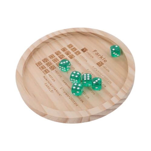 PHENOFICE 1 Set Würfeltablett Würfelaufbewahrungskoffer Spielwürfel Spielset Farkle Würfelplatte Tragbare Holzwürfel Holzpunktwürfel Tischaufbewahrungstablett Farkle von PHENOFICE