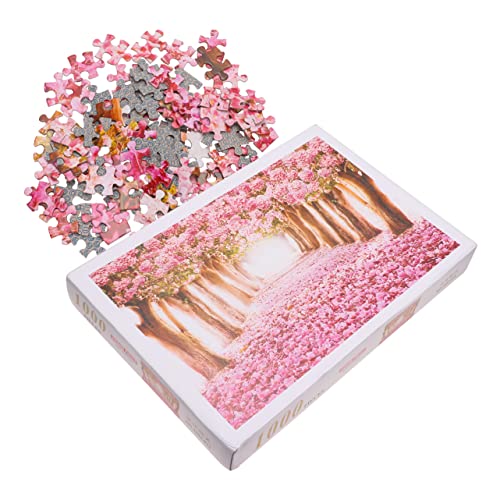 PHENOFICE 1 Stück 1000 Kirschblüten-Puzzle Puzzle-Spielzeug Rätsel Für Kinder 1000 Puzzle Kirschbaum-Puzzle Puzzles Für Erwachsene Ölgemälde-Puzzle Berühmtes Kunstpuzzle 1000 Rätsel Für Rosa von PHENOFICE