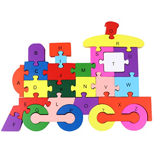 PHENOFICE 1 Stück 26 Puzzle- aus Holz für kinderspielzeug Flugzeug Puzzle kinderknallzeug hühner Puzzlematte rätseln Bausteinspielzeug Bambus von PHENOFICE