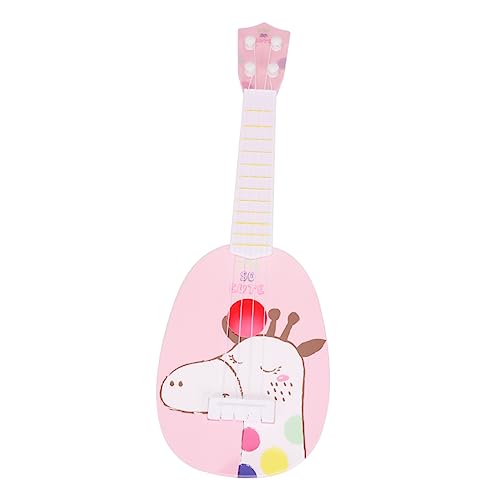 PHENOFICE 1 Stück 4 Saiten Akustikgitarre Im Vintage Stil Für Kinder Spielzeug Für Kinder Kleine Gitarre Spielzeug Musikinstrument Spielzeug Mini Gitarre Spielzeug Tierinstrument von PHENOFICE