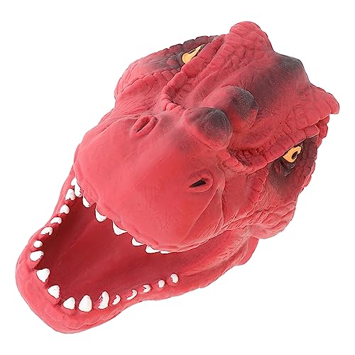 PHENOFICE 1 Stück Dinosaurier-handpuppe Fingerpuppe Dino-Kopf-fingerspielzeug Spielzeuge Fingerspielzeug Für Kinder Dinosaurier-fingerspielzeug Kinderspielzeug Rot von PHENOFICE