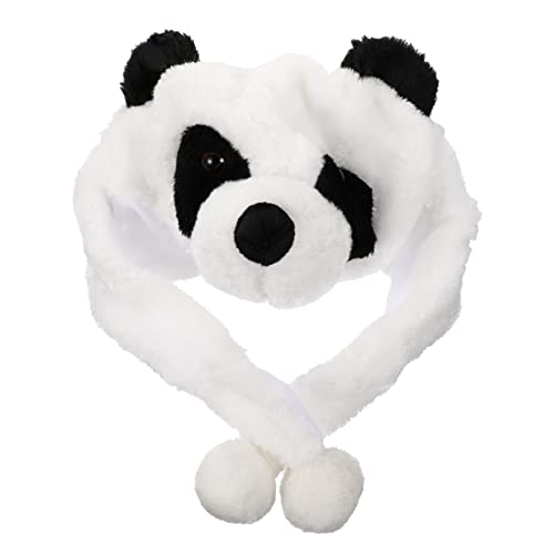 PHENOFICE 1 Stück Riesenpanda Kopfbedeckung Kunstfell Tierhut Tierhüte Für Kinder Panda Ohrhut Exquisite Kopfbedeckung Cartoon Kopfbedeckung Neuartiger Party Kopfschmuck Panda Form von PHENOFICE