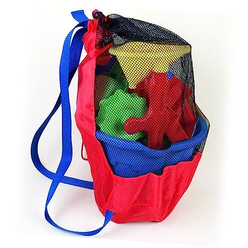 PHENOFICE 1 Stück Strandspielzeug Tasche Mit Kordelzug Strandrucksack Spielzeug Aufbewahrungstasche Netz Strandtaschen Strandspielzeug Einkaufstasche Muschel Aufbewahrungstasche von PHENOFICE