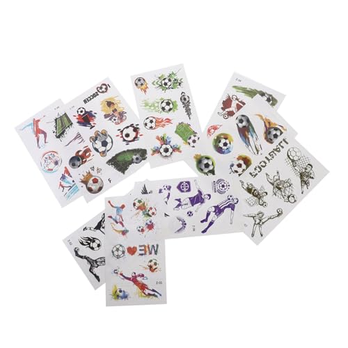 PHENOFICE 10 Blatt Gefälschte Aufkleber Kinder Fußball Kinder Fußball Temp Für Erwachsene Gefälschtes Kinder Erwachsenen Fußballpapier von PHENOFICE