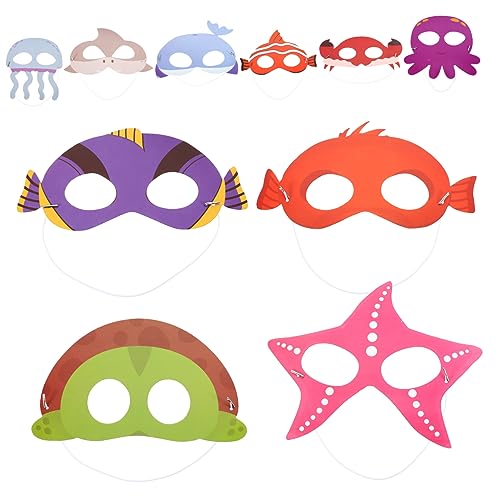 PHENOFICE 10 Stück Krabbenstirnband Karnevalsmaske Halloween Dress Up Meerestiere Unterwassermaske Halloween Cosplay Maske Meerestiermasken Meerestiermasken Für Cosplay Maske von PHENOFICE