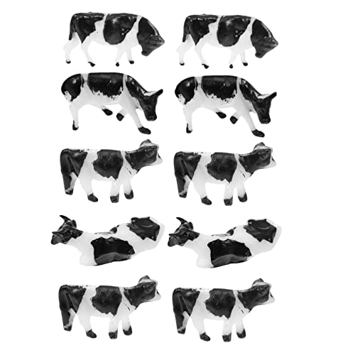 PHENOFICE 10 Stück Mini Kuh Nachahmung Kuh Spielzeug Kuhfiguren Tierspielzeug Nachahmung Kuh Modelle Gefälschtes Kuh Spielzeug Tiermodell Spielzeug Simulations Kuh Modelle Simulierte von PHENOFICE